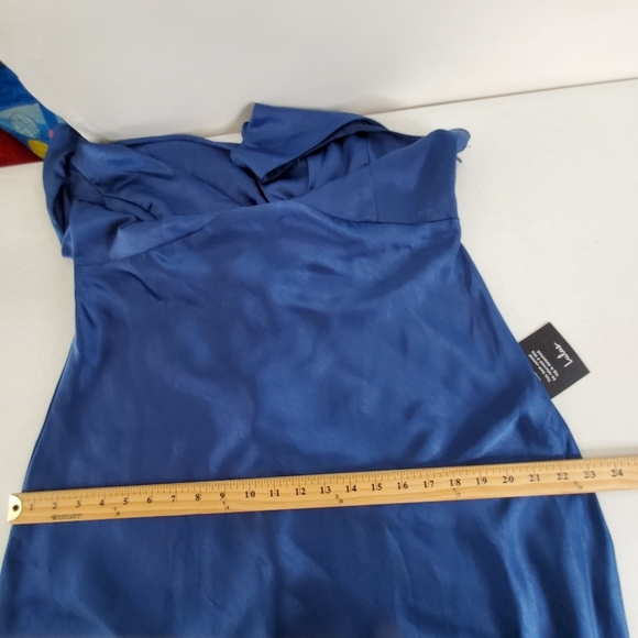 Lulus Incredible Love Satin Cowl Back Slip Dress Size XL Midi Babydoll Femme NEW - Picture 10 of 14